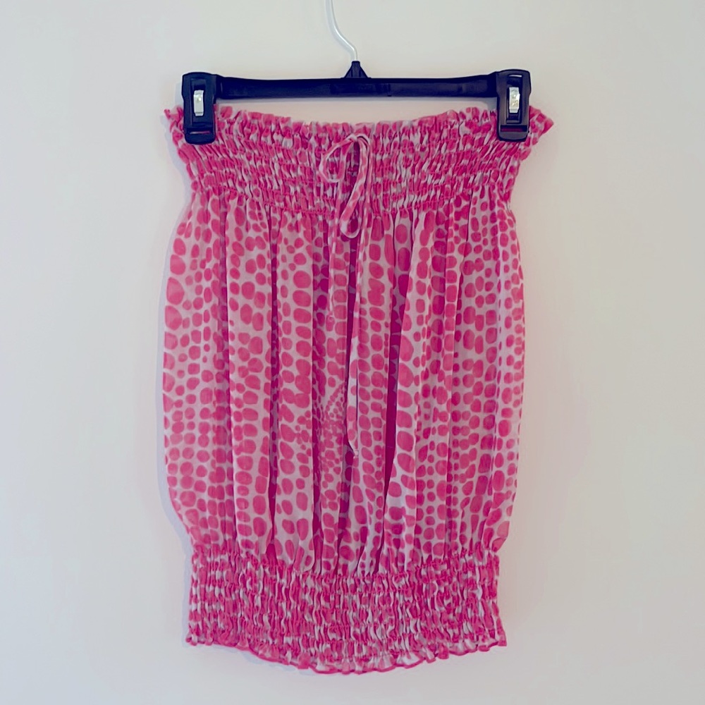 Sheer pink tube top - size Medium